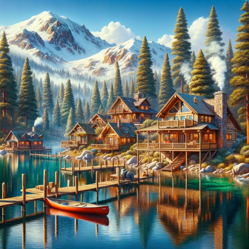 Big Bear Lake, California, where charming cabins nestle amidst a breathtaking landscape